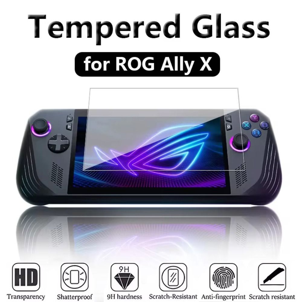 Gaming Console Latest - HDゲームコンソール用スクリーンプロテクター,7インチ,ポータブル保護フィルム,防爆アクセサリ,rog ally xに適しています,2024, 3個