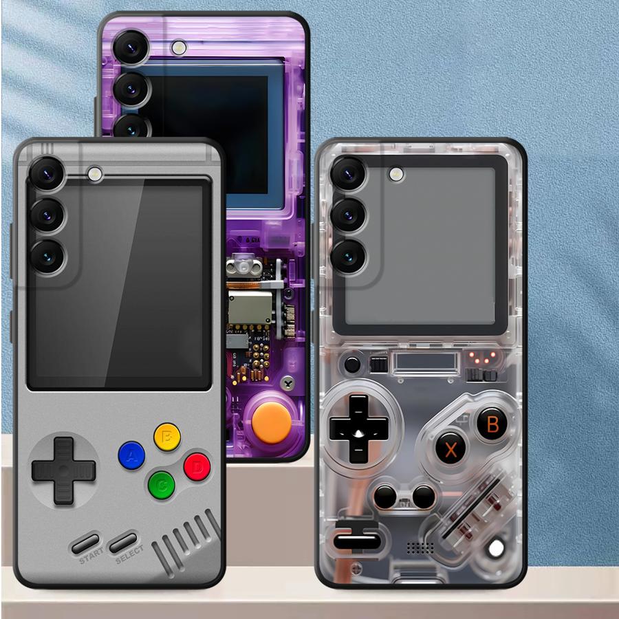 Gaming Console For Phone - パープルゲーミングコンソール風スマホケース サムスン Galaxy A57 A55 A52