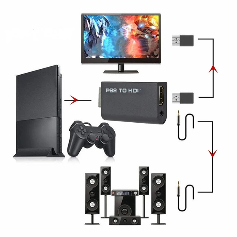 PS2 to HDMI オーディオ ビデオ コンバーター 4 - Gaming Console All のレビューと価格